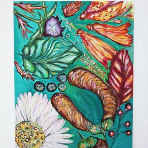 'Sycammore' Gouache and Acrylic Painting by Fiona Quigley