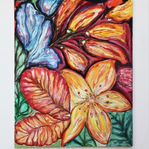 'Streaming Light' Gouache and Acrylic Painting by Fiona Quigley
