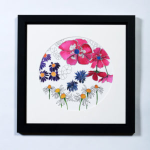Coming into Flower, Pen and ink drawing by Rachel Tinniswood